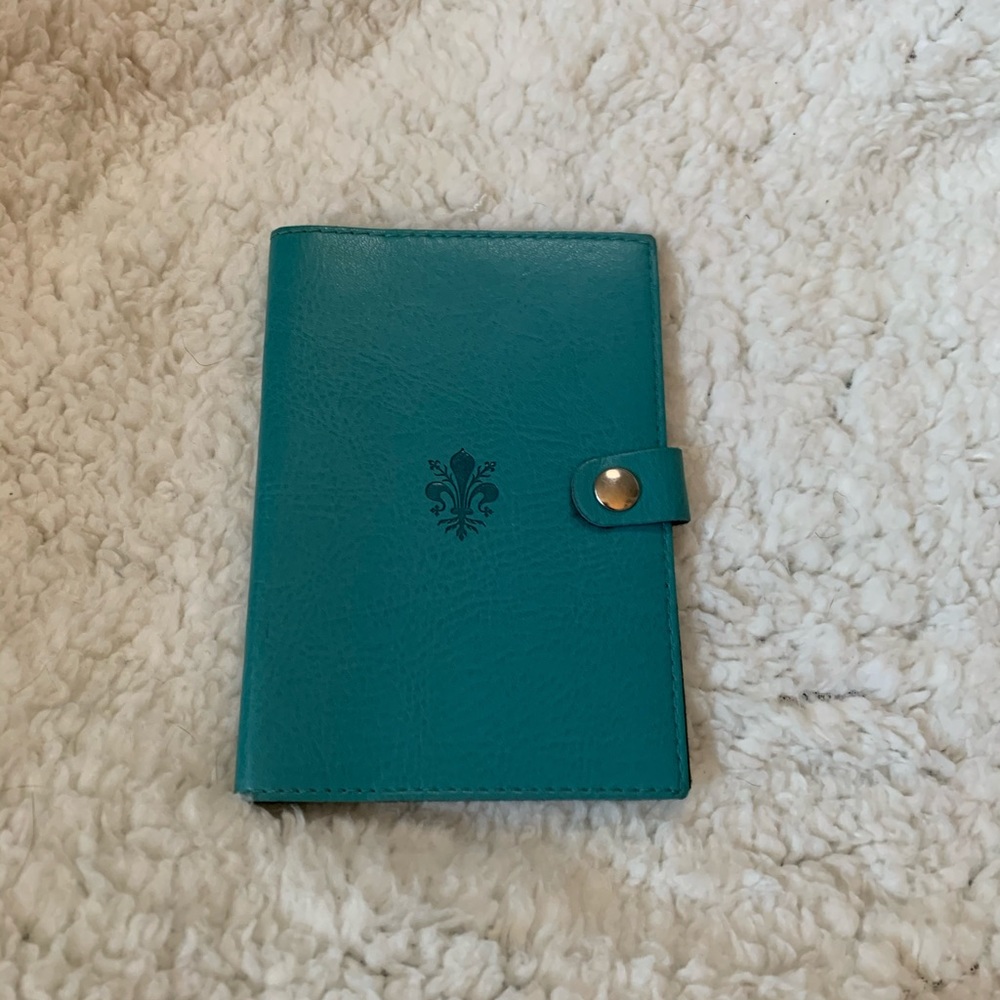 Teal Leather Passport Holder